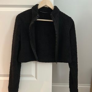 Black cropped jacket